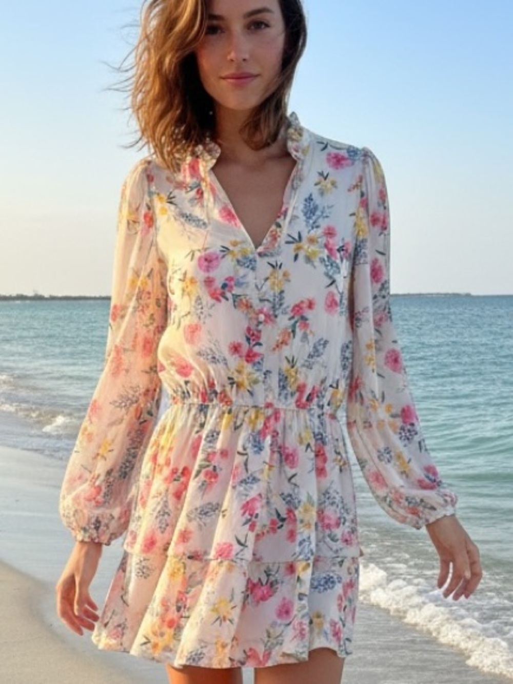 Yumi Kim Anthropologie Class NWT Class Act Dress Mulberry Ivory Floral SZ Small